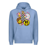 Colony Blue retro softball Premium Hoodie - JahusDesignShop