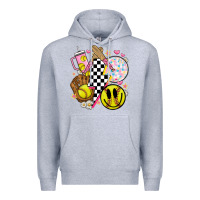 Heather Grey retro softball Premium Hoodie - JahusDesignShop