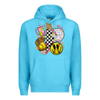 Ocean Blue retro softball Premium Hoodie - JahusDesignShop