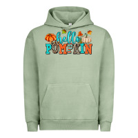 Pigment Oil Green hello pumpkin Urban Hoodie - AdoDesignShop