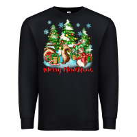 Black merry christmas rabbits Premium Sweatshirt - Zillion Design Studio