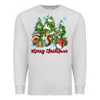 Dove Grey merry christmas rabbits Premium Sweatshirt - Zillion Design Studio