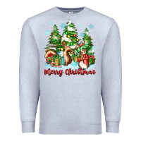 Heather Grey merry christmas rabbits Premium Sweatshirt - Zillion Design Studio