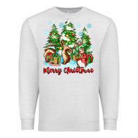 Oatmeal Heather merry christmas rabbits Premium Sweatshirt - Zillion Design Studio