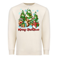 Sandshell merry christmas rabbits Premium Sweatshirt - Zillion Design Studio