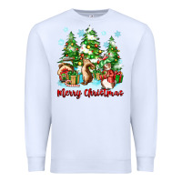 White merry christmas rabbits Premium Sweatshirt - Zillion Design Studio