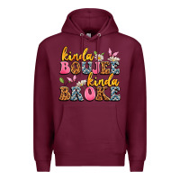 Burgundy kinda boujee kinda broke Premium Hoodie - JahusDesignShop