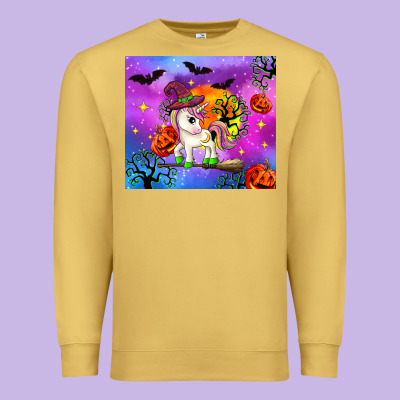 Halloween Unicorn Premium Sweatshirt Designed By Zillion Design Studio