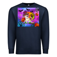 Navy halloween unicorn Premium Sweatshirt - Zillion Design Studio