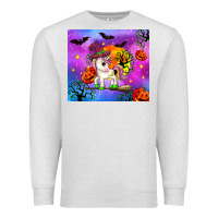 Oatmeal Heather halloween unicorn Premium Sweatshirt - Zillion Design Studio