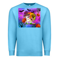 Ocean Blue halloween unicorn Premium Sweatshirt - Zillion Design Studio