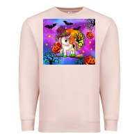 Pale Pink halloween unicorn Premium Sweatshirt - Zillion Design Studio