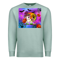 Seafoam halloween unicorn Premium Sweatshirt - Zillion Design Studio