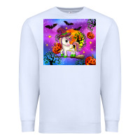 White halloween unicorn Premium Sweatshirt - Zillion Design Studio
