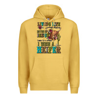 Antique Gold living life somewhere between jesus take the wheel Premium Hoodie - JahusDesignShop