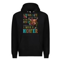Black living life somewhere between jesus take the wheel Premium Hoodie - JahusDesignShop