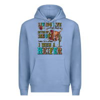 Colony Blue living life somewhere between jesus take the wheel Premium Hoodie - JahusDesignShop