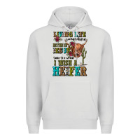 Dove Grey living life somewhere between jesus take the wheel Premium Hoodie - JahusDesignShop