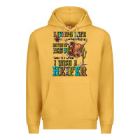 Mustard living life somewhere between jesus take the wheel Premium Hoodie - JahusDesignShop