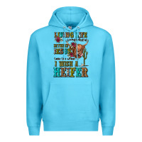 Ocean Blue living life somewhere between jesus take the wheel Premium Hoodie - JahusDesignShop