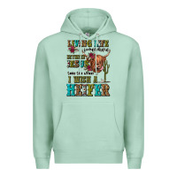 Seafoam living life somewhere between jesus take the wheel Premium Hoodie - JahusDesignShop