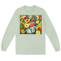 Matcha summer fruits Long Sleeve Tee - BarkalooDesign