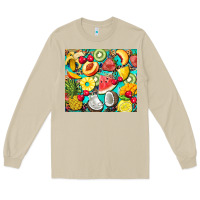 Mushroom summer fruits Long Sleeve Tee - BarkalooDesign