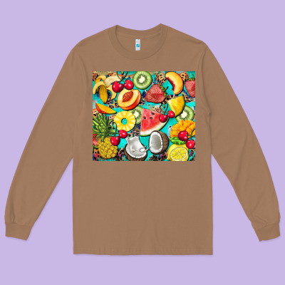 Summer Fruits Long Sleeve Tee Designed By Barkaloodesign