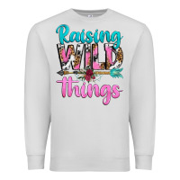 Dove Grey raising wild things Premium Sweatshirt - texasbilliewilder
