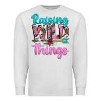 Oatmeal Heather raising wild things Premium Sweatshirt - texasbilliewilder