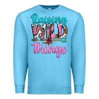 Ocean Blue raising wild things Premium Sweatshirt - texasbilliewilder