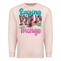 Pale Pink raising wild things Premium Sweatshirt - texasbilliewilder