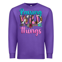 Purple raising wild things Premium Sweatshirt - texasbilliewilder