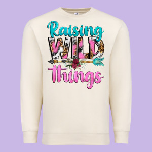 Raising Wild Things Premium Sweatshirt Designed By Texasbilliewilder