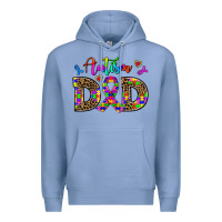 Colony Blue rainbow colors autism dad Premium Hoodie - AdoDesignShop