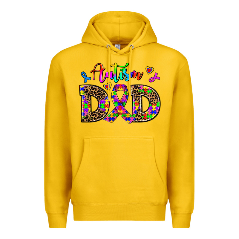 Rainbow Colors Autism Dad Premium Hoodie by AdoDesignShop | Teevron