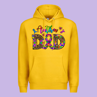 Rainbow Colors Autism Dad Premium Hoodie Designed By Adodesignshop