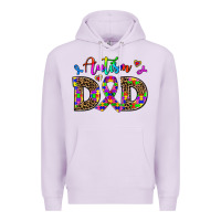 Lilac rainbow colors autism dad Premium Hoodie - AdoDesignShop