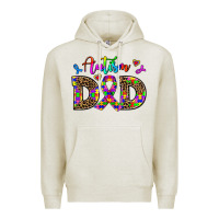 Oatmeal Heather rainbow colors autism dad Premium Hoodie - AdoDesignShop