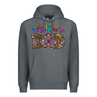 Rock rainbow colors autism dad Premium Hoodie - AdoDesignShop