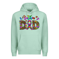 Seafoam rainbow colors autism dad Premium Hoodie - AdoDesignShop