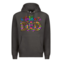 Smoke rainbow colors autism dad Premium Hoodie - AdoDesignShop