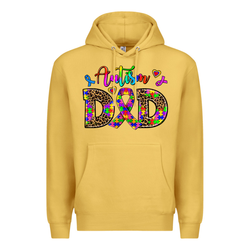 Rainbow Colors Autism Dad Premium Hoodie by AdoDesignShop | Teevron