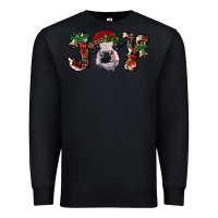 Black Christmas Joy Heifer Cow Premium Sweatshirt - RanaPortraitStore