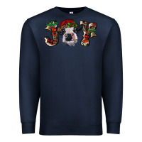 Navy Christmas Joy Heifer Cow Premium Sweatshirt - RanaPortraitStore