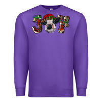 Purple Christmas Joy Heifer Cow Premium Sweatshirt - RanaPortraitStore
