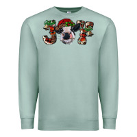 Seafoam Christmas Joy Heifer Cow Premium Sweatshirt - RanaPortraitStore