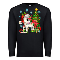Black Christmas unicorn Premium Sweatshirt - Zillion Design Studio