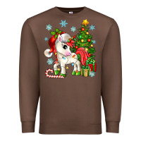 Chestnut Christmas unicorn Premium Sweatshirt - Zillion Design Studio