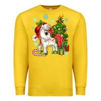Lemon Christmas unicorn Premium Sweatshirt - Zillion Design Studio